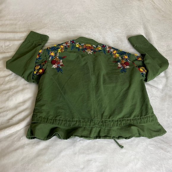 Zara Green Embroidered Jacket - Picture 9 of 16